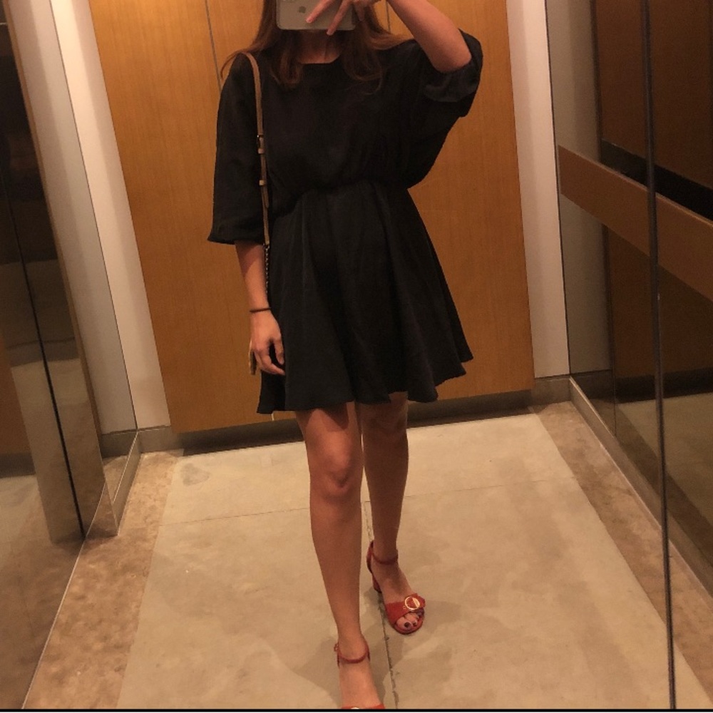 Black Zara babydoll mini dress